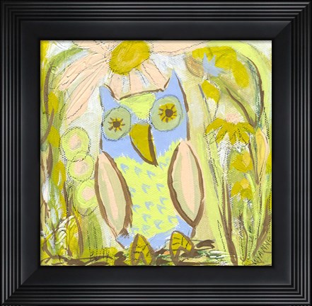 Framed Owl In The Brambles Print