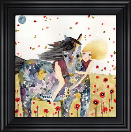 Framed Wind In The Poppy Field Print