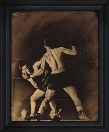 Framed Boxing Match Print