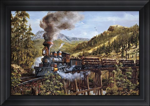 Framed Smoke Steam &amp; Timber Print
