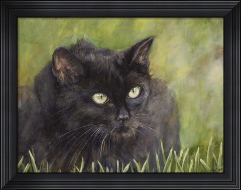 Framed Black Cat Print