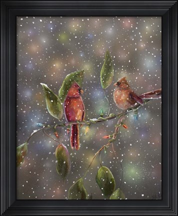 Framed Christmas Cardinal Print