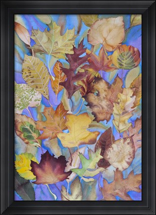 Framed Autumn Leaves V Print
