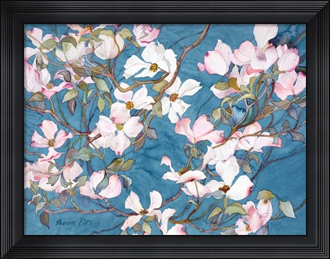 Framed Dogwoods, Pink Print