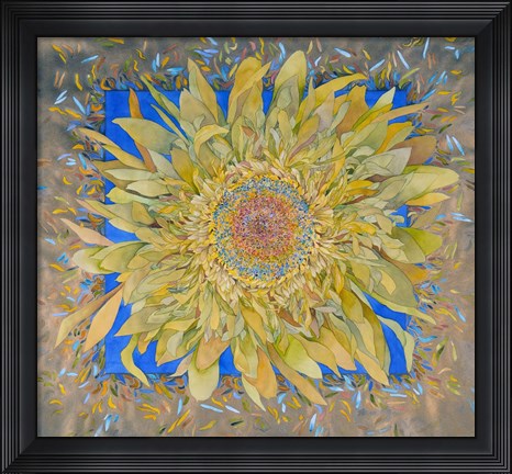 Framed Golden Flower Print