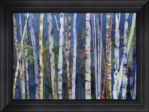 Framed Mystery Of Trees-Birches Print