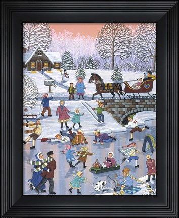 Framed Twilight Skaters Print