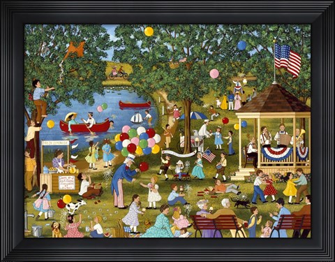 Framed Fourth of July Lake Print