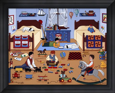 Framed Child&#39;s Play for Boys Print