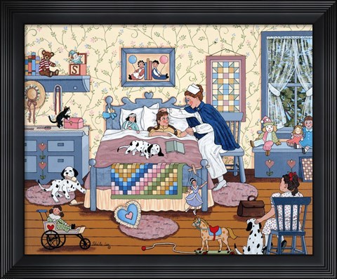 Framed Visiting Nurse Print