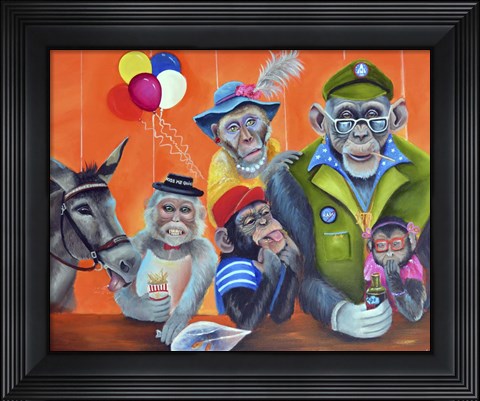 Framed Cheeky Monkey Print