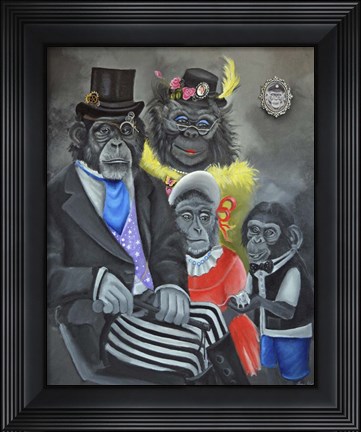 Framed Monkey Portrait Print