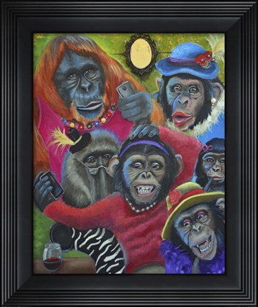 Framed Monkey Selfies Print