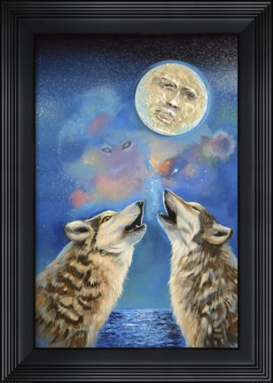 Framed Cry Wolf Print