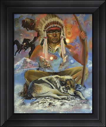 Framed Spirit of the War Bonnet Print
