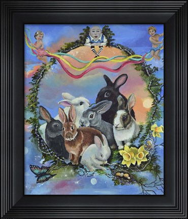 Framed Bunny Festival Print