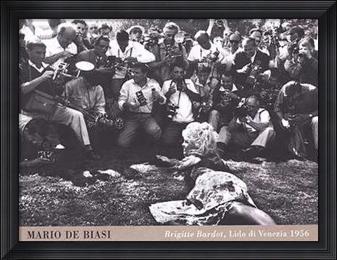 Framed Brigitte Bardot Lido di Venezia 1956 Print