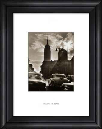 Framed 42nd Street NYC 1955 Print