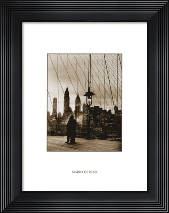 Framed Brooklyn Bridge 1955 Print