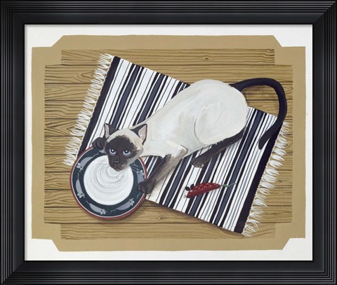 Framed Cat Mat Print