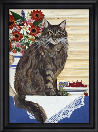 Framed Maine Coon Cat Print
