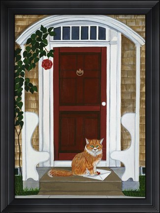 Framed Single Red Rose Print