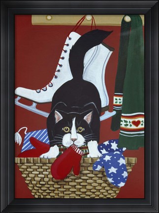 Framed Mitten Kitten Print