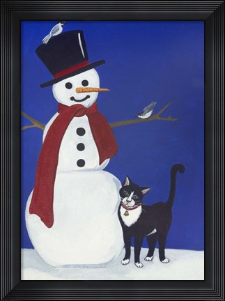 Framed Snowman Print