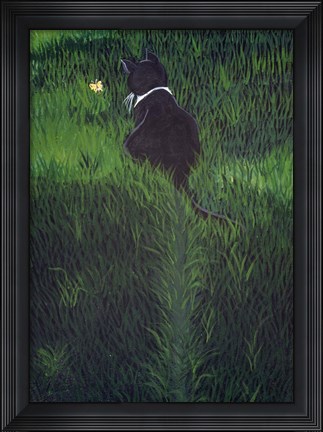 Framed Li&#39;L Lovebug  Chasing A Butterfly Print