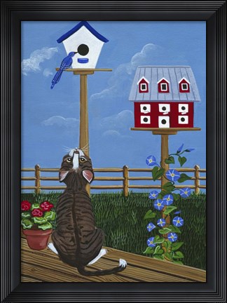 Framed Birdhouses Print