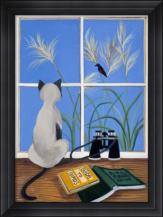 Framed Birdwatcher Print