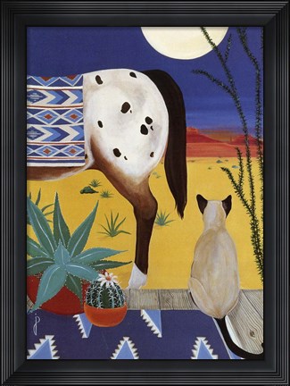 Framed Thoughts On A Desert Moon Print