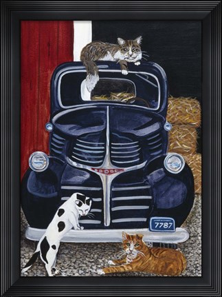 Framed Ranch Cats Print