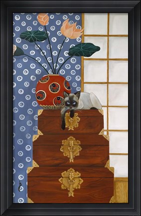 Framed Jasmine On Oriental Wedding Chests Print