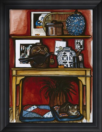 Framed Linneas Kitchen Print