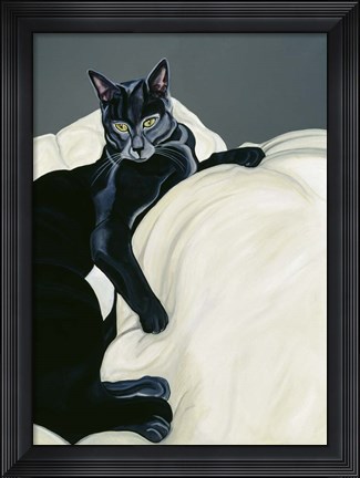 Framed Spot On A Feather Bed Print