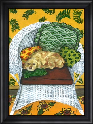 Framed Wicker Chair Print