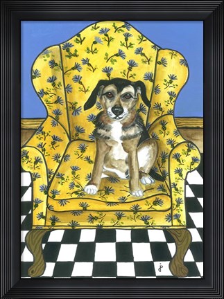 Framed Wing Back Chair Print