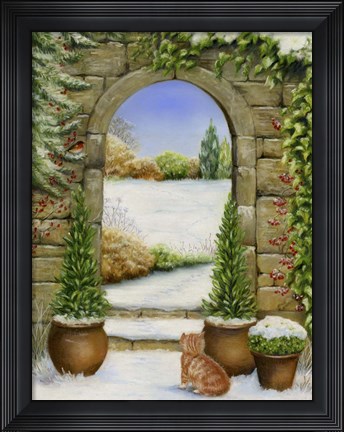 Framed Christmas Garden Print