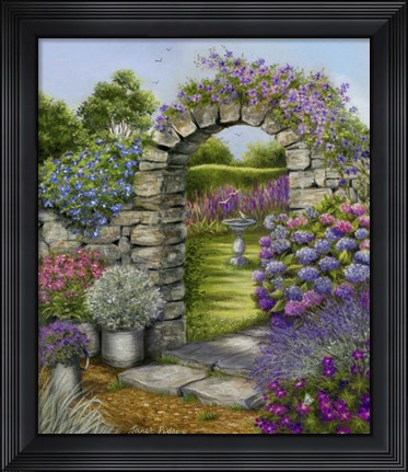 Framed Cottage Garden Print