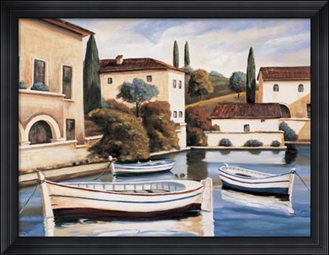 Framed Lake Villa II Print