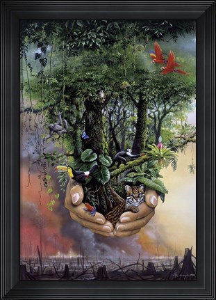 Framed Save The Rainforest Print