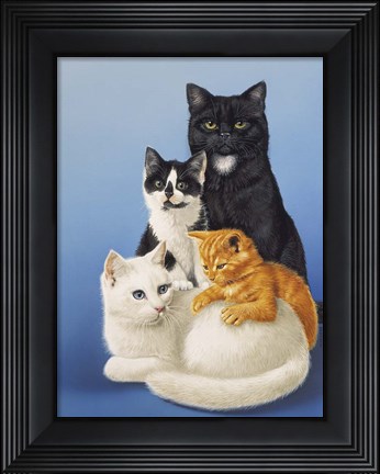 Framed Cat Family Print