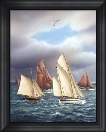 Framed Sailing Oldtimers Print