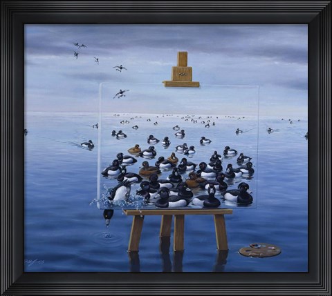 Framed Tufted Ducks Print