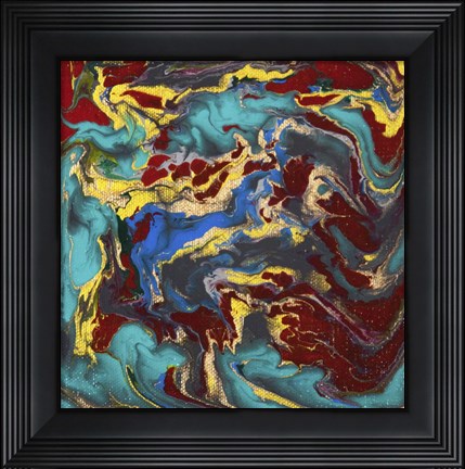 Framed Liquid Industrial IV - Canvas II Print