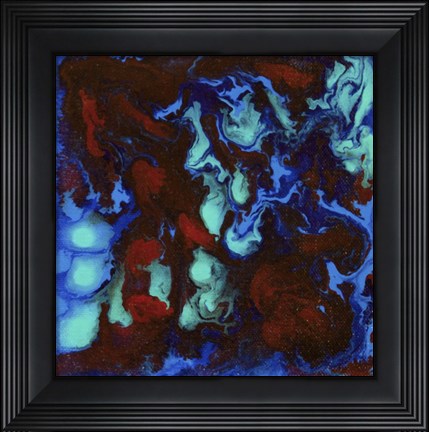 Framed Liquid Industrial IV - Canvas III Print