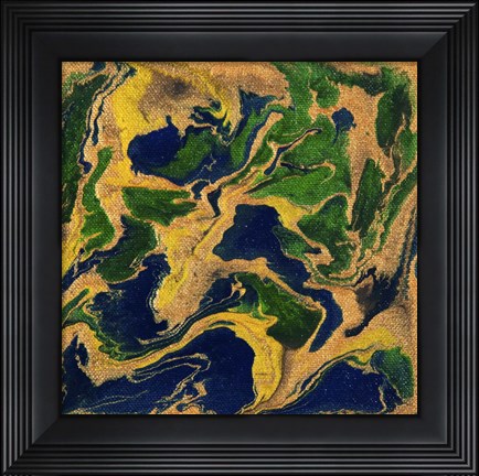 Framed Liquid Industrial IV - Canvas V Print