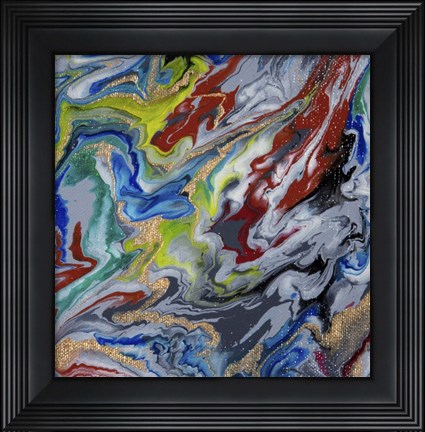 Framed Liquid Industrial IV - Canvas X Print