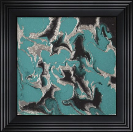 Framed Liquid Industrial IV - Canvas XVI Print